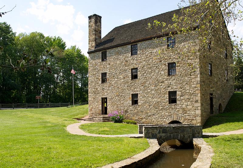 George Washington's reconstructed gristmill.